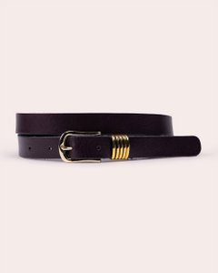 SOLO | Sleek Leather Belt with Stacked-Ring Buckle