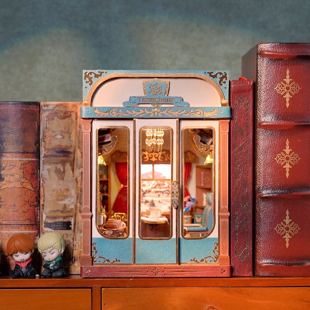 DIY Boek Nook Trein Cabin Europese Reizen Houten Kit
