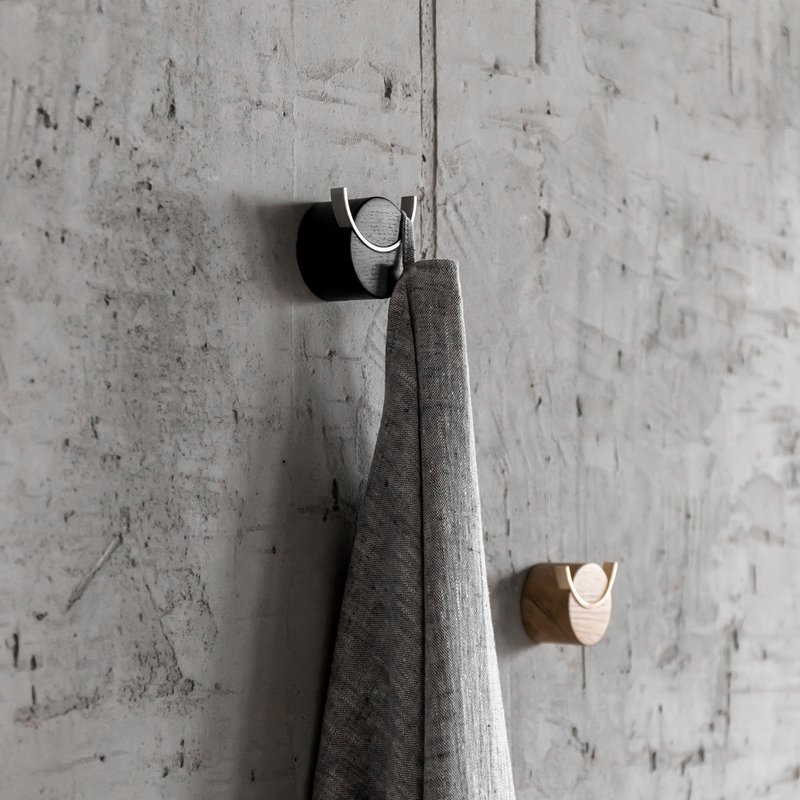Wall hook DEER, black, steel