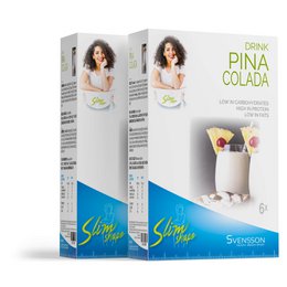  Protein drink box with 5+1 portions, 16 g proteins, in Pina Colada, Orange, Ice Tea, Red fruits, and Peach-mango flavors.