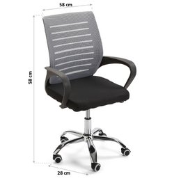 CHAISE DE BUREAU NOIR/GRIS