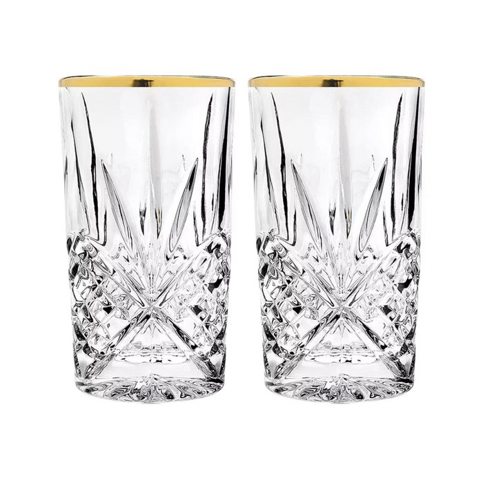 Glaver's Conjunto de 4 copos de vidro – Maçom original italiano autêntico  feito à mão – elegante conjunto de copos transparentes de 590 ml para  bebidas refrescantes e chá gelado.