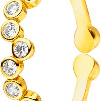 Gold-plated silver ring with zirconia