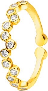 Vergulde zilveren ring met zirkonia