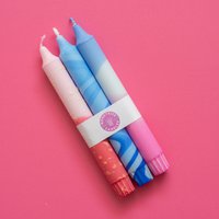 3-Pack-Verjüngungskerzen Sommerblau