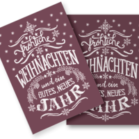 Weihnachtskarte "Christmas Lettering"