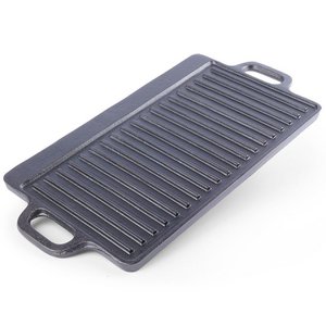 Grillplaat gietijzeren dubbelzijdige litina 45,4x23 cm