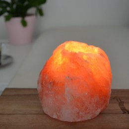 Bougeoir en Cristal de Sel d'Himalaya - Rock 1kg - Sculpté à la Main - Forme Naturelle - Idée Cadeau