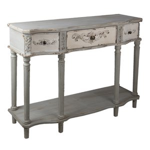 Sidetable 120x38x85 cm Grijs Hout Wandtafel