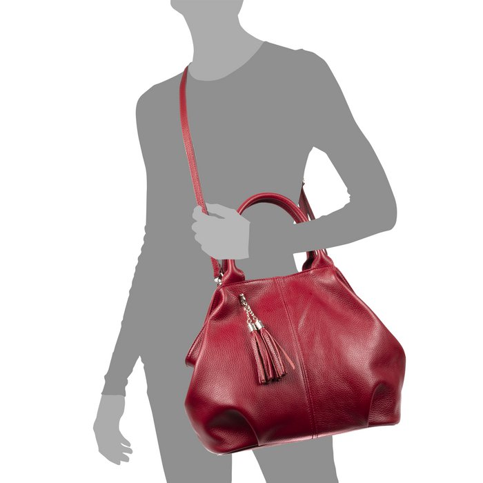 Sac En Cuir Rouge TL Firenze - Occasion Avec Petite Déchirure Sur Le Côté