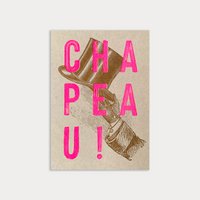 Postcard / Typo / Chapeau! / Eco paper