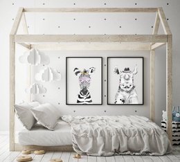 Zebra børnehave plakat Sløjfe
