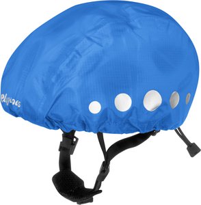 Rain cover for bicycle helmets - blue