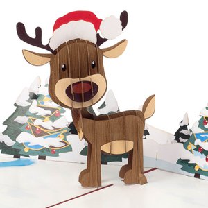 Reindeer pop up card