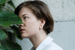 Kolczyki "Cubica" | Pozłacane Różowym Złotem