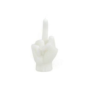 Kaarsen -Middle vinger - wax -wit - 310 gram - 10x9x17cm