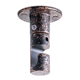  Rustic metal ceiling hook with a distressed, aged appearance. Designed to hold cords or wires for pendant lighting or other hanging decor. Suitable for a variety of home decor styles.