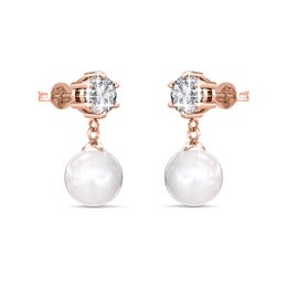 Pendientes Pauline - Oro rosa y Cristal