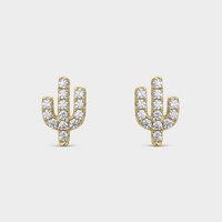CACTUS EARRINGS IN GOLD PLATED SILVER