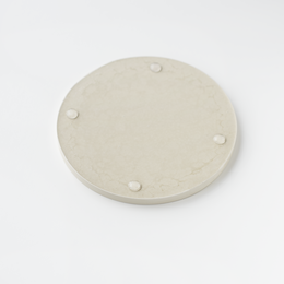 Jesmonite Beige Round Trinket Tray