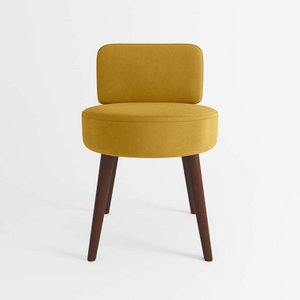 Kleine Gina fauteuil in mosterdgeel fluweel