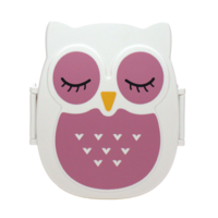 Snack box - Airtight & BPA-free Lunch Box - Pink Owl