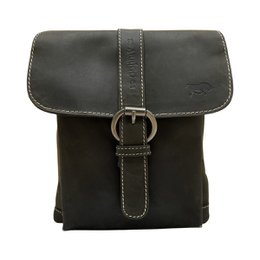 Læder skuldertaske Crossbody taske lavet i 3 farver buffalo læder - Kompakt taske ægte læder