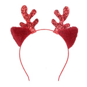 Christmas headband "Reindeer" red
