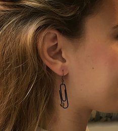 Store rosenkvarts personlige papirclips øreringe | af lovedbynlanla
