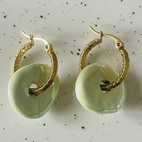 Creoles Ceramic Green