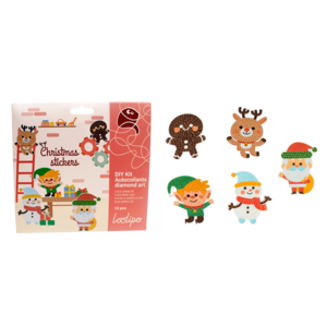 GOMMETTES DIAMOND ART - WEIHNACHTSAUFKLEBER - 9 x 9 cm - 10 Stück - 10 Farben