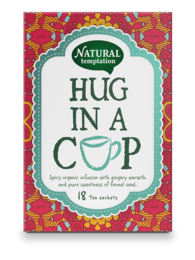 A warm, comforting tea blend with spices and natural flavors, perfect for a cozy moment. Includes cinnamon, ginger, and a touch of sweetness.