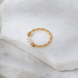 Iaap - Pearl Fidget Twist Ring