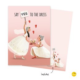 Matrimonio de tarjeta de felicitación 2 mujeres
