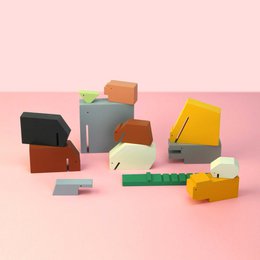 Floris Hovers Animaux en bois - couleur