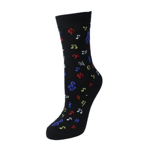 black music socks with colorful notes, size: 39/42