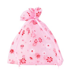 Middelgroot roze organzazakje