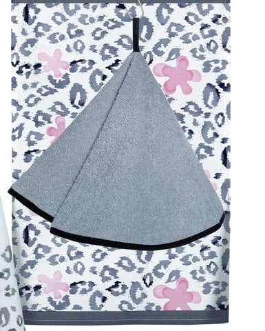 SET VAN 2 BEDRUKTE HANDDOEKEN 70X50CM 100% KATOEN 180G MINI YONA + NA