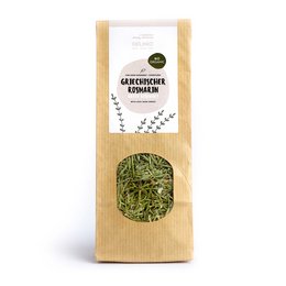 Organic rosemary, 40 gr. Dried, aromatic rosemary herb in a paper bag packaging.