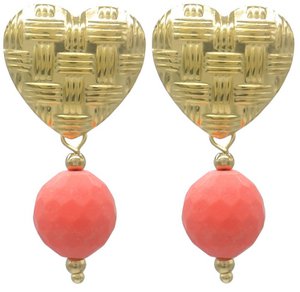 G-E8.1 E103-240G-1 S. Steel Earrings 4cm Heart