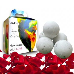 Rosenblüten-Badebomben-Set (5 × 60 g)