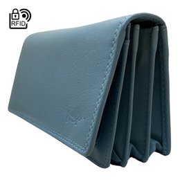 Cartera Mujer Piel Vaqueta - RFID Antideslizante - Cartera Mujer Ideal