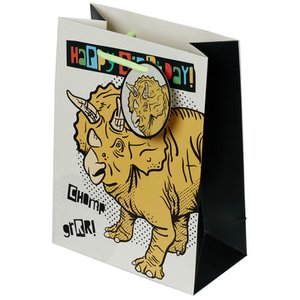 Happy Birthday Dinosauria Gift Bag Medium