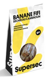 Dried banana slices from Cameroon, a natural and organic snack.