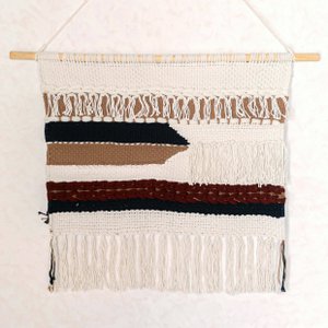 Grote macrame muurhangen - geweven boho wanddecor - moderne katoenen muur hangend natuurlijk materiaal - handgeweven wanddecor 120x95 cm udara
