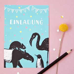 Postcard | Invitation animals