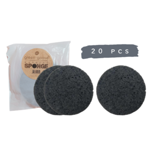green-goose Bamboo Charcoal Cellulose Sponges - 20 Pieces