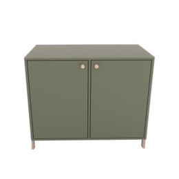 Komoda Polly Basic z drzwiami - Zielona