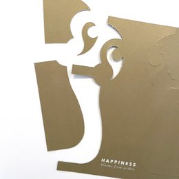 A5-Karte "LOVE" - Papiervase + Umschlag