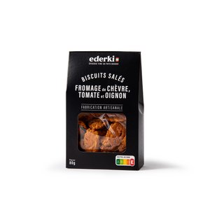 Savory biscuit with goat cheese, tomatoes and onions 80g